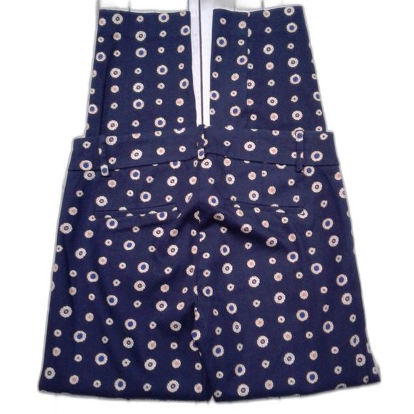 J.Crew Foulard Print Minnie Pants Skinny Ankle Navy Blue Size 00 - Picture 4 of 8